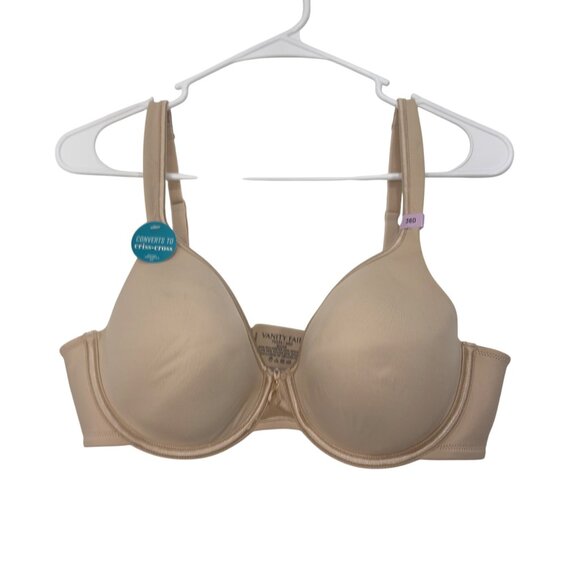 Vanity Fair Womens 36D Nude Underwire Full Coverage Bra Converts To Criss-Cross - Picture 9 of 9